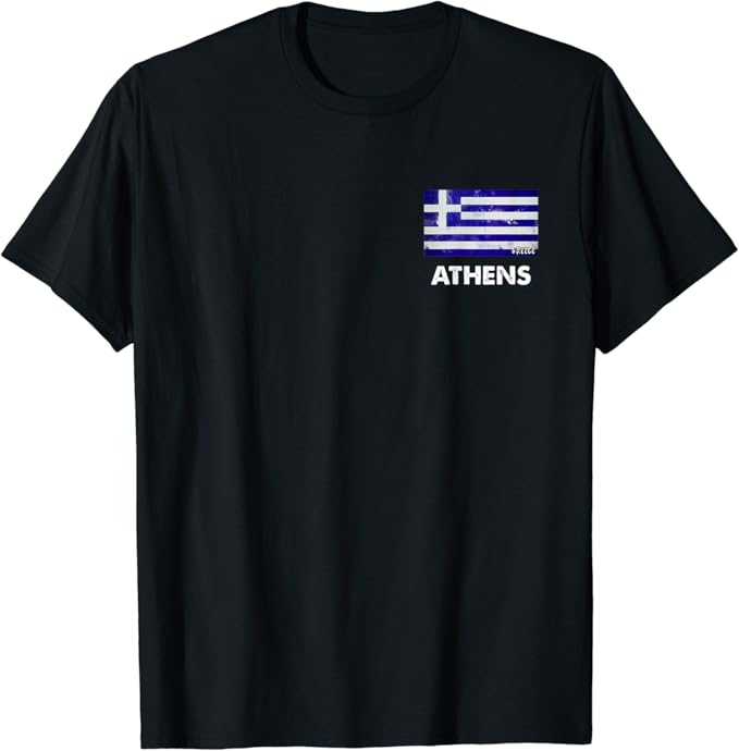 Athens Greece Flag Shirt Athens TShirt Amazon.co.uk Clothing